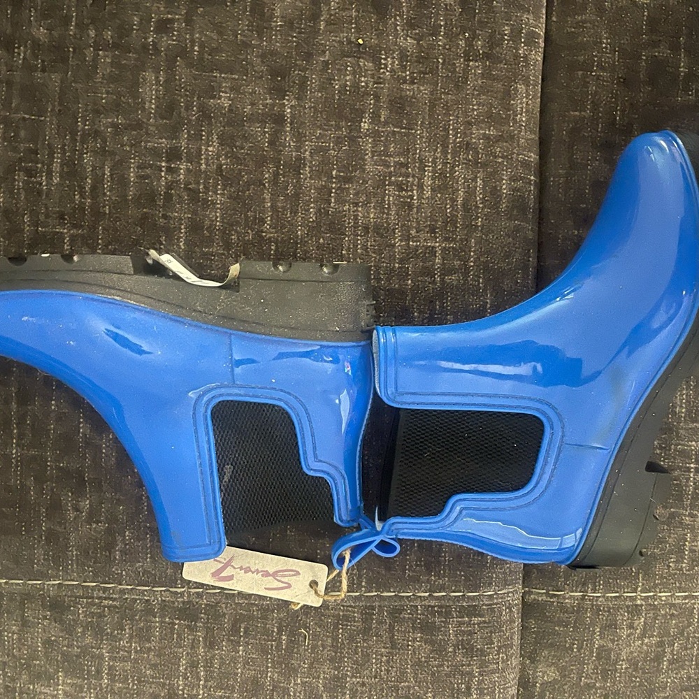 Blue Ankle Rain Boots